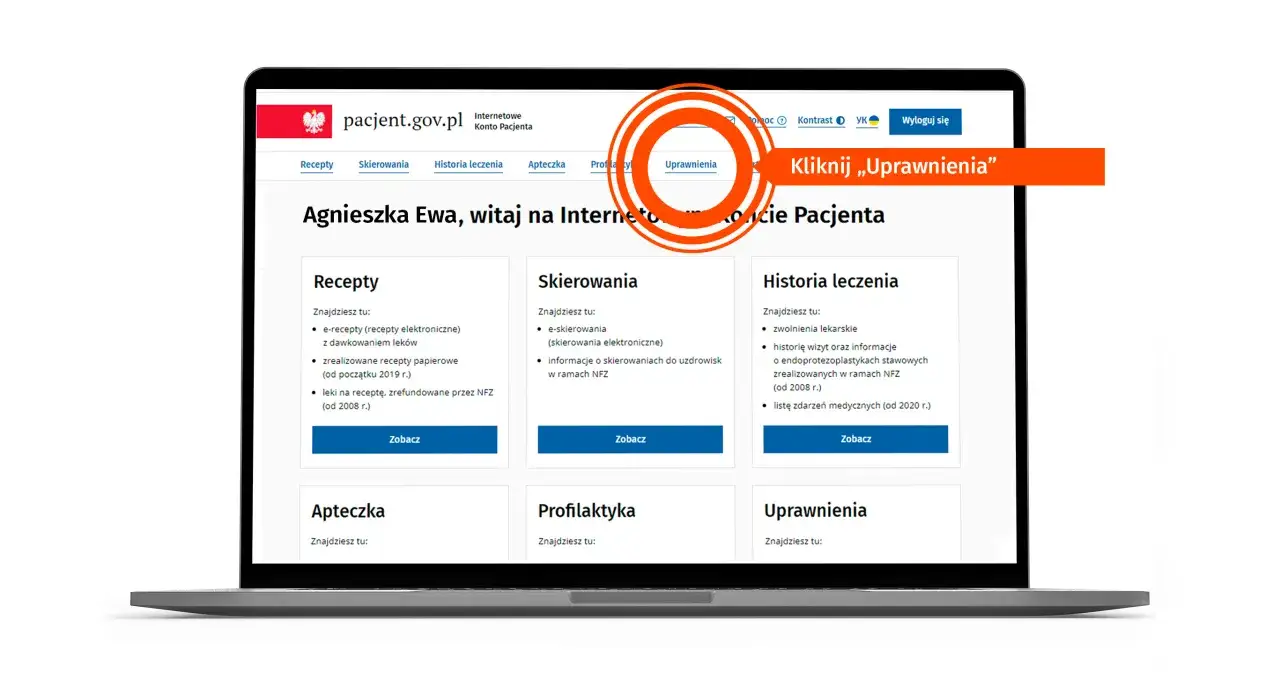 Internetowe Konto Pacjenta upoważnienie, IKP dostęp do danych medycznych