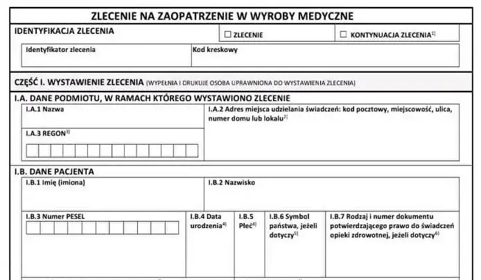 wyroby medyczne zlecone przez fizjoterapeutę